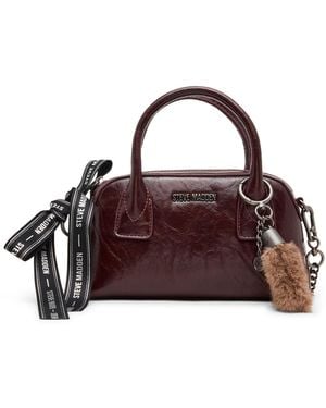 Steve Madden Melodie Faux Leather Crossbody Top Handle Satchel - Brown