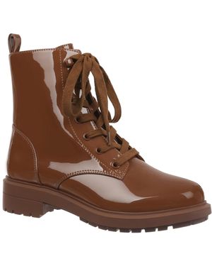 On 34th Terissa Lace-up Booties - Brown