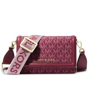 Michael Kors Michael Jet Set Small Logo Nylon Crossbody - Red