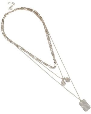SOH The Dented Charm Multi-layer Necklace - Metallic