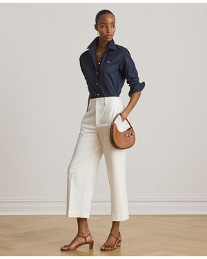 Ralph Lauren Petite Cropped Wide-leg Pants - White