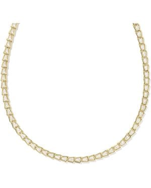 Kendra Scott Cubic Zirconia 14k Gold Plated Over Brass Bella Tennis Necklace - Metallic