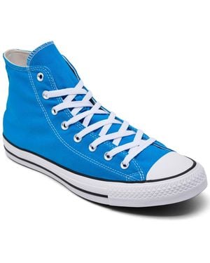Converse Chuck Taylor All Star High Top Casual Sneakers From Finish Line - Blue