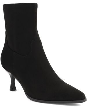 MIA Aletta Pointed Toe Kitten Heel Dress Booties - Black
