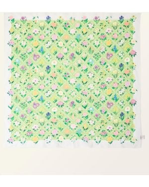 Macy's Flower Show Cotton Scarf - White