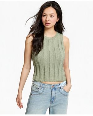 And Now This Slub Ribbed Sweater Tank Top - Green