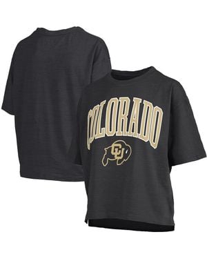 Pressbox Colorado Buffaloes Nelson Arch Over Logo Waist Length Oversized Slub T-shirt - Black