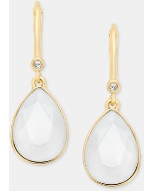 DKNY Dynamic Teardrop Stone Drop Earrings - White