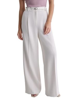 BCBGMAXAZRIA Wide-leg High-rise Pants - White