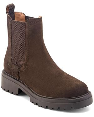 Earth Alexxy Waterproof Chelsea Lug Sole Booties - Brown
