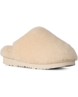 UGG Kids Classic Fluffed Slip-on Slippers - Natural