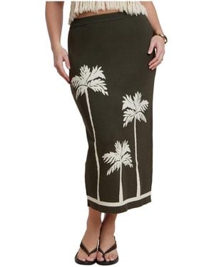 Eloquii Plus Size Intarsia Column Skirt - Green