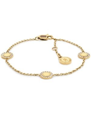 Tommy Hilfiger Stationed Crystal Pendant Bracelet - White