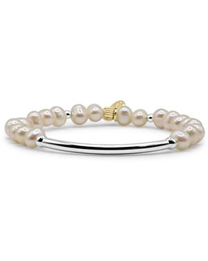 Bowood Lane 3mm Sterling Silver Bead And Bar - White