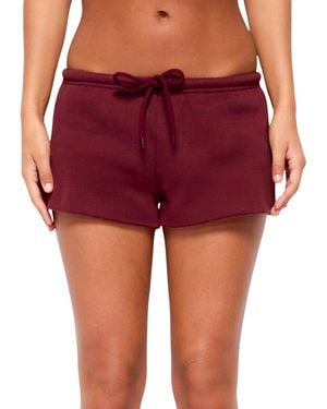 Edikted Cataleya Low-rise Pull-on Shorts - Red