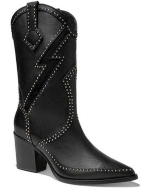 Dante Fashion Leather Boots - Black