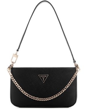 Guess Noelle Ii Top Zip Small Shoulder Bag - Black