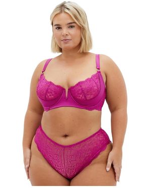 City Chic Plus Size Viva Underwire Demi Bra - Pink