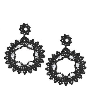 SOH Circular Drop Earrings - Metallic