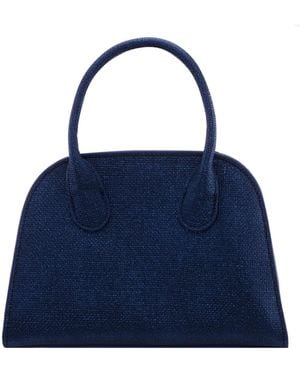 Nina Yorke Metallic Small Satchel Bag - Blue