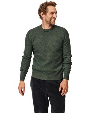 aubi Phillips Lambswool Crew Neck Sweater - Green