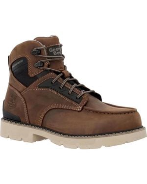 Georgia Boot Carbon Flex 6" Moc-toe Work Boot - Brown