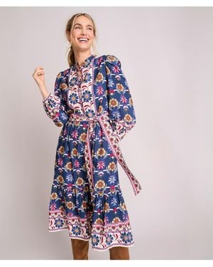 UNTUCKit Printed Flora Dress - Blue