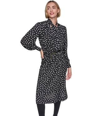 Sonia Rykiel V-neck Long-sleeve Bow Wrap Dress - Black