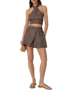 Reiss Serena Linen Co-ord Shorts - Natural