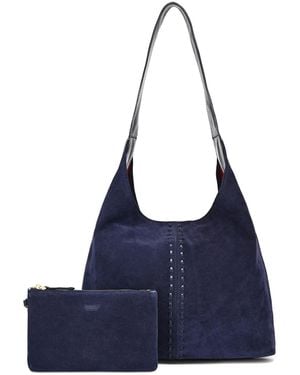 Old Trend Hydrangea Medium Hobo Bag - Blue