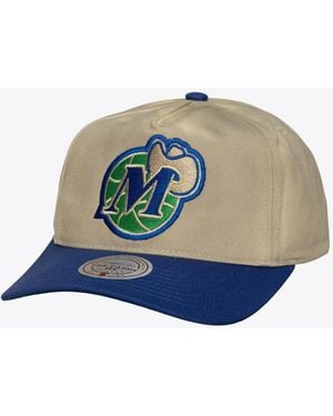 Mitchell & Ness Dallas Mavericks Hardwood Classics Retro Roots Snapback Hat - Blue