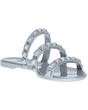 Carmen Sol Maria 3 Strap Flat Sandal - Blue