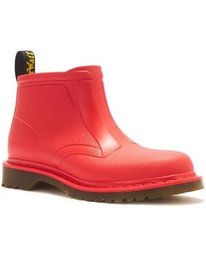 Dr. Martens 101 Rain Round Toe Boots - Red
