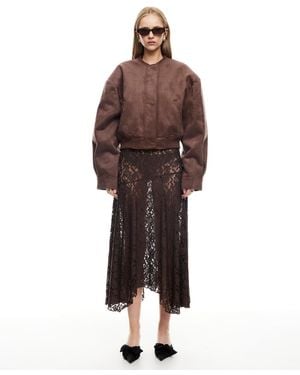 Lioness Legacy Suede Bomber Jacket - Brown