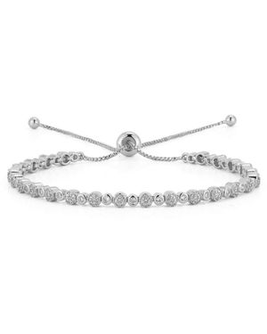 Rachel Zoe Gold Plated Adjustable Tennis Bracelet - White