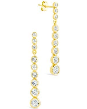 Sterling Forever Sterling Silver Ianthe Brilliant Cut Cz Dangle Earrings - Metallic