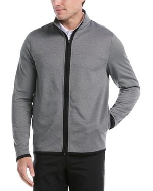 PGA TOUR Horizontal Fleece Full-zip Sweatshirt - Gray