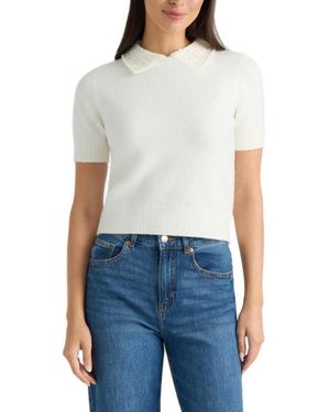 Ellen Tracy Crochet Sweater - White