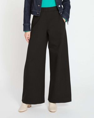 UNIVERSAL STANDARD Plus Size Stephanie Wide Leg Ponte Pants - Blue