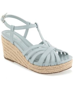 Kenneth Cole Capi Wedge Sandals - Blue