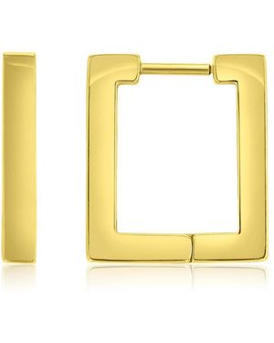 Roxy Waterproof Rectangle huggie Earrings - Yellow
