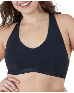 Hanes 2-pack Originals Supersoft Ultimate V-neck Racerback Bralette Dus201 - Blue