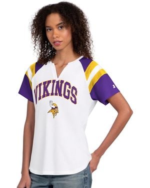 Starter White Minnesota Vikings Game On Notch Neck T-shirt