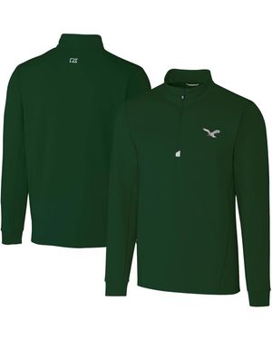 Cutter & Buck Philadelphia Eagles Traverse Stretch Quarter-zip Pullover - Green