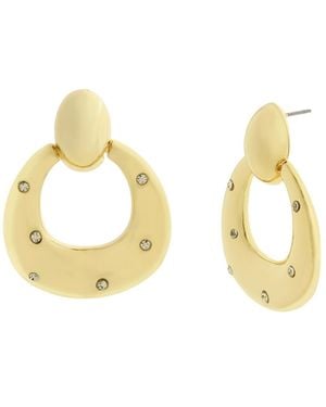 Steve Madden Gold Boho Doorknocker Earrings - Metallic