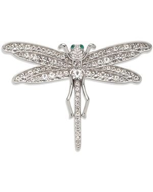 Ralph Lauren Silver-tone Crystal Dragonfly Pin - Natural