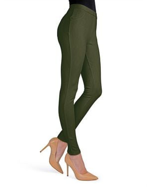 Memoi Chino leggings - Green