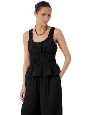 Hush Air Flow Gathered Straps Top - Black