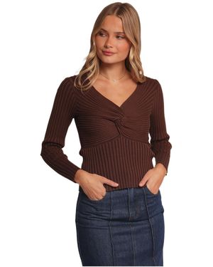 Petal & Pup Demi Twist Detail Knit Top - Blue
