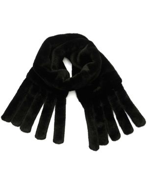Kurt Geiger Solid Mink Glam Scarf - Black